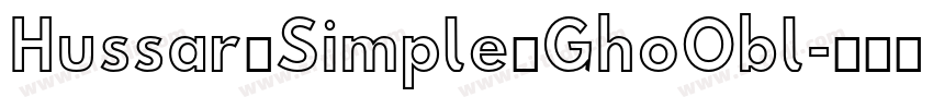 Hussar Simple GhoObl字体转换